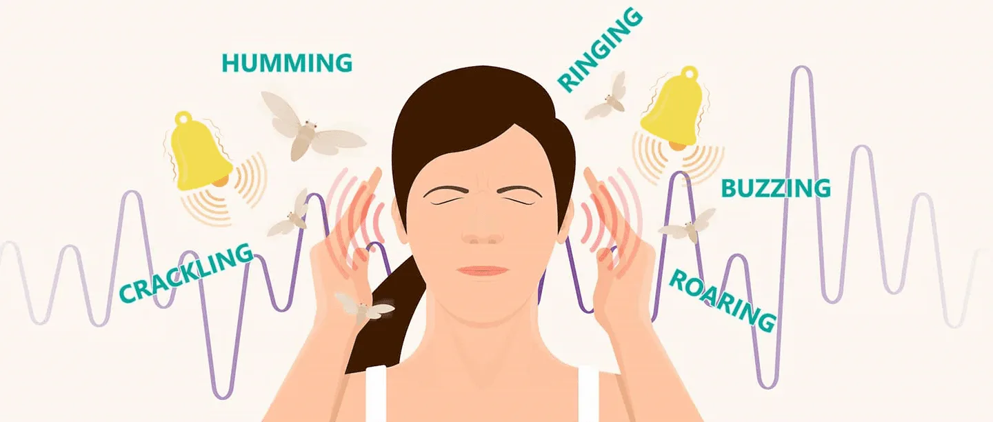 Illustration of a woman covering her ears