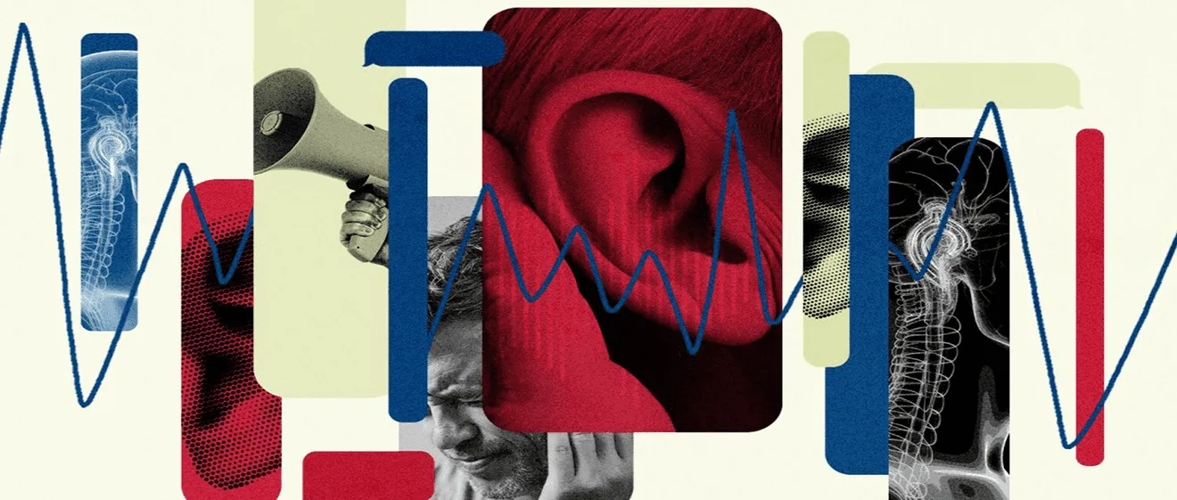 Sound and hearing collage.