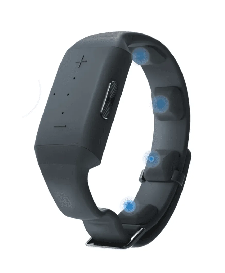 Black electronic wristband device
