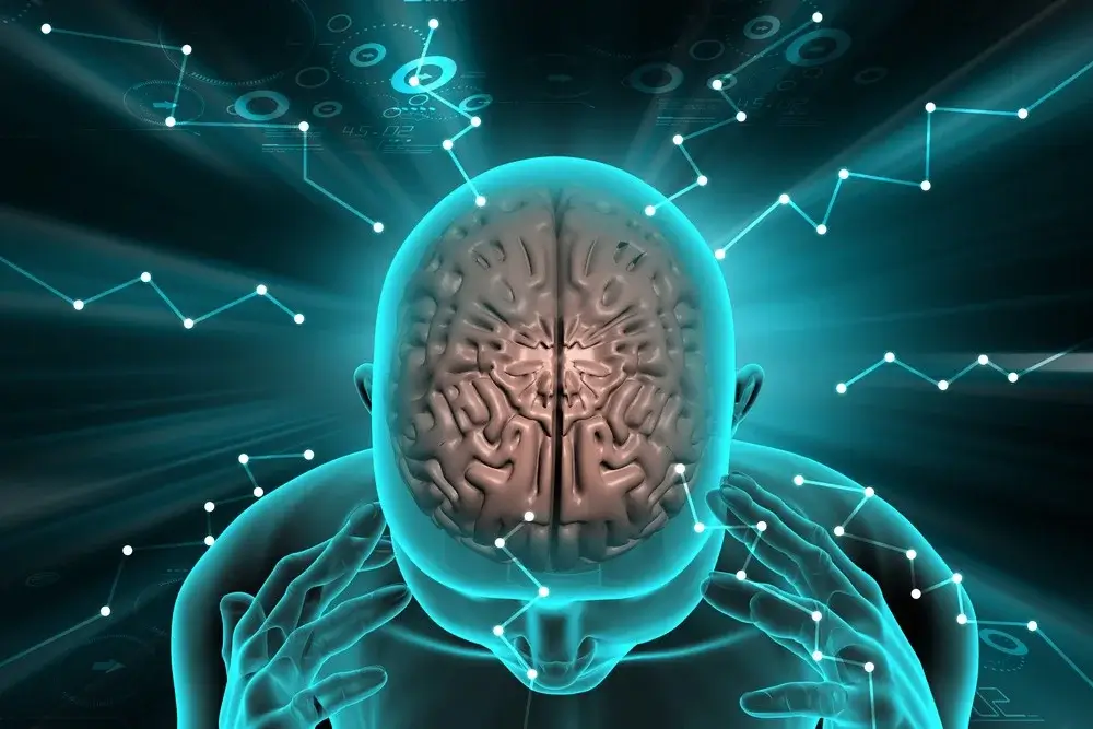 Futuristic brain technology illustration.